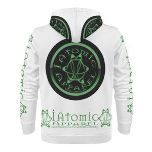 IAtomic Apparels White Mean Green Warm Currents Unisex Hoodie