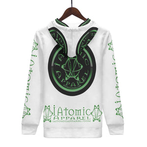 IAtomic Apparels White Mean Green Warm Currents Unisex Hoodie