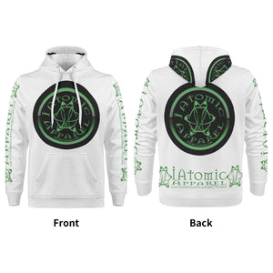 IAtomic Apparels White Mean Green Warm Currents Unisex Hoodie