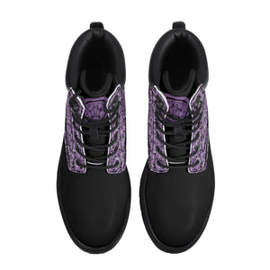 IAtomic Apparels Purp Black Hills and Mountains All Weather Boots