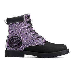 IAtomic Apparels Purp Black Hills and Mountains All Weather Boots