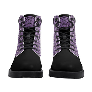 IAtomic Apparels Purp Black Hills and Mountains All Weather Boots