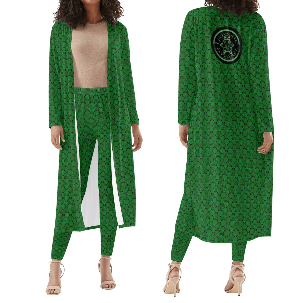 IAtomic Apparels Mean Green Warm Currents Ladies Two Piece