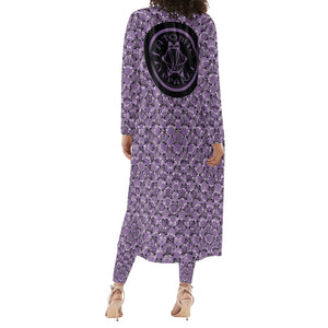 IAtomic Apparels Purp Black Warm Currents Ladies Two Piece