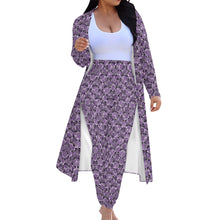 Load image into Gallery viewer, IAtomic Apparels Purp Black Warm Currents Ladies Two Piece