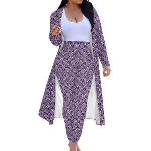 IAtomic Apparels Purp Black Warm Currents Ladies Two Piece