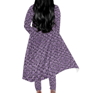 IAtomic Apparels Purp Black Warm Currents Ladies Two Piece