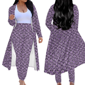 IAtomic Apparels Purp Black Warm Currents Ladies Two Piece