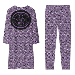 IAtomic Apparels Purp Black Warm Currents Ladies Two Piece