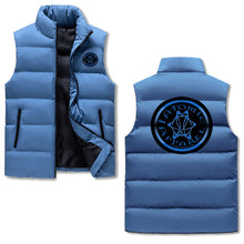 Load image into Gallery viewer, IAtomic Apparels Black Infamous Blue Warm Currents Bubble Vest