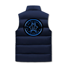 Load image into Gallery viewer, IAtomic Apparels Black Infamous Blue Warm Currents Bubble Vest