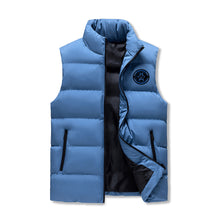 Load image into Gallery viewer, IAtomic Apparels Black Infamous Blue Warm Currents Bubble Vest