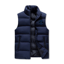 Load image into Gallery viewer, IAtomic Apparels Black Infamous Blue Warm Currents Bubble Vest