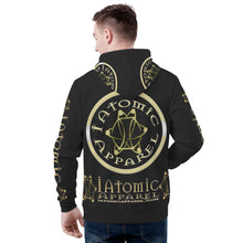 Load image into Gallery viewer, IAtomic Apparels Black Gold Standard Warm Currents Unisex Hoodie