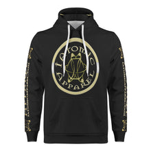 Load image into Gallery viewer, IAtomic Apparels Black Gold Standard Warm Currents Unisex Hoodie