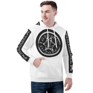 IAtomic Apparels White Platinum Status Warm Currents Unisex Hoodie