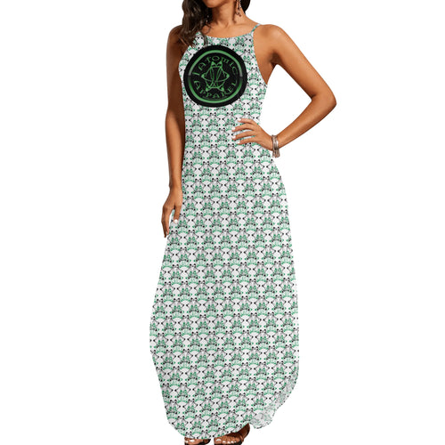 IAtomic Apparels Mean Green 3/4ths Sleeveless Summer Dress