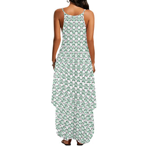 IAtomic Apparels Mean Green 3/4ths Sleeveless Summer Dress