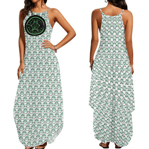 IAtomic Apparels Mean Green 3/4ths Sleeveless Summer Dress