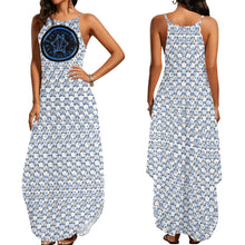 Load image into Gallery viewer, IAtomic Apparels Infamous Blue 3/4ths Sleeveless Summer Dress