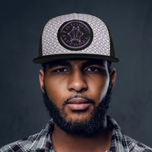 Load image into Gallery viewer, IAtomic Apparels Black Purp Summer Snapback