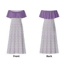 Load image into Gallery viewer, IAtomic Apparels Purp Black Shoulder Drape 3/4ths Summer Dress