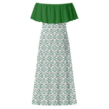 Load image into Gallery viewer, IAtomic Apparels Mean Green Shoulder Drape 3/4ths Summer Dress