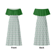 Load image into Gallery viewer, IAtomic Apparels Mean Green Shoulder Drape 3/4ths Summer Dress