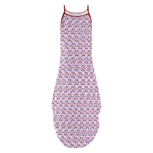 Load image into Gallery viewer, IAtomic Apparels Pink Blue Cherry 3/4ths Sleeveless Summer Dress