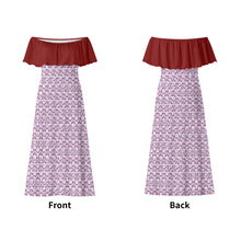 Load image into Gallery viewer, IAtomic Apparels Pink Blue Cherry Shoulder Drape 3/4ths Summer Dress