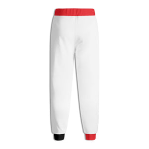 IAtomic Apparels White Dirty Red Athletic Unisex Sweatpants