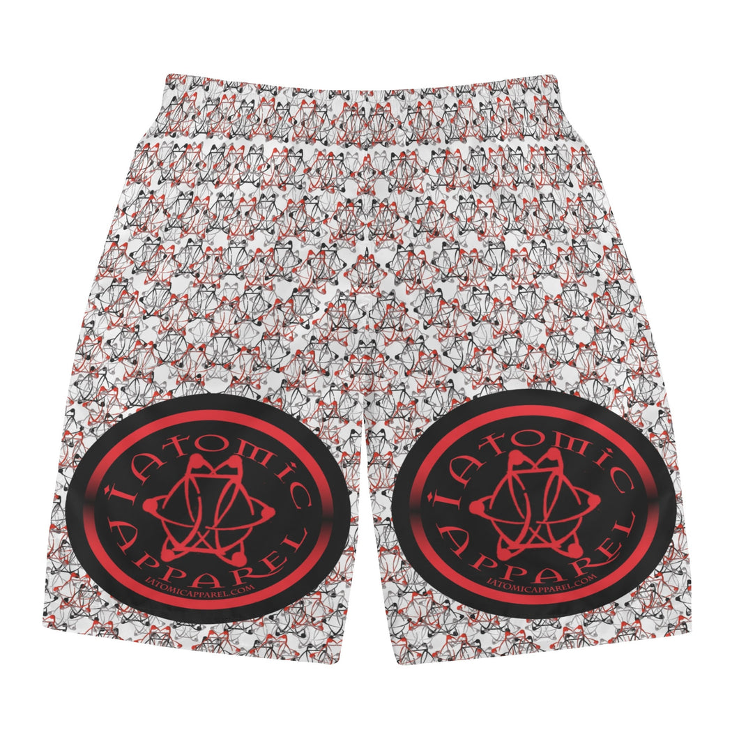 IAtomic Apparels White Dirty Red All Occasions Mens Shorts