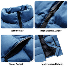 Load image into Gallery viewer, IAtomic Apparels Black Infamous Blue Warm Currents Bubble Vest