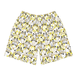 IAtomic Apparel's White Gold Standard Men's Recycled Athletic Shorts