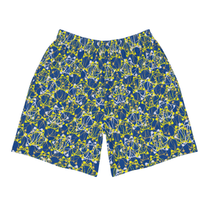 IAtomic Apparel's Blue Canary Men's Recycled Athletic Shorts