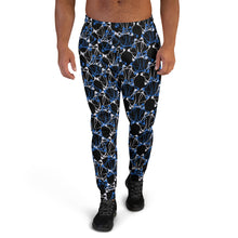 Load image into Gallery viewer, IAtomic Apparel&#39;s Black Infamous Blue Luxury Joggers