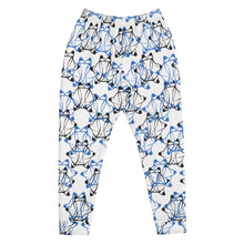 Load image into Gallery viewer, IAtomic Apparel&#39;s White Infamous Blue Luxury Joggers