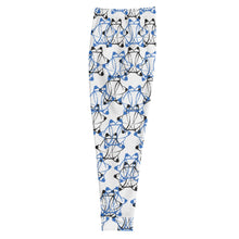 Load image into Gallery viewer, IAtomic Apparel&#39;s White Infamous Blue Luxury Joggers