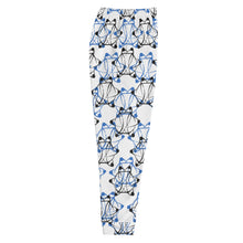 Load image into Gallery viewer, IAtomic Apparel&#39;s White Infamous Blue Luxury Joggers