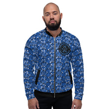 Load image into Gallery viewer, IAtomic Apparel&#39;s Infamous Blue Unisex Bomber Jacket