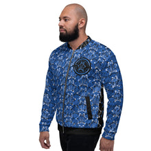 Load image into Gallery viewer, IAtomic Apparel&#39;s Infamous Blue Unisex Bomber Jacket