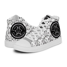 Load image into Gallery viewer, IAtomic Apparel&#39;s Platinum Status White Collection Men’s NotChux high top canvas shoes