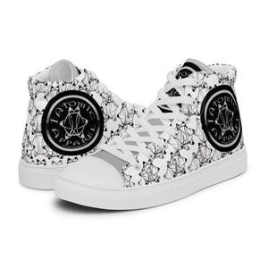 IAtomic Apparel's Platinum Status White Collection Men’s NotChux high top canvas shoes