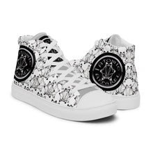 Load image into Gallery viewer, IAtomic Apparel&#39;s Platinum Status White Collection Men’s NotChux high top canvas shoes