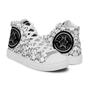 IAtomic Apparel's Platinum Status White Collection Men’s NotChux high top canvas shoes