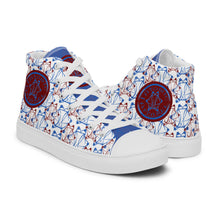 Load image into Gallery viewer, IAtomic Apparel&#39;s Blue Cherry  Men’s NotChux high top canvas kicks