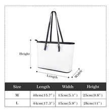 Load image into Gallery viewer, IAtomic Apparels Purp Black Double Sided Non Animal Luxury Tote Bag