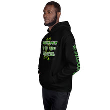 Load image into Gallery viewer, IAtomic Apparel&#39;s Mean Green Righteous Is T he New Gangster Unisex Hoodie