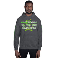 Load image into Gallery viewer, IAtomic Apparel&#39;s Mean Green Righteous Is T he New Gangster Unisex Hoodie