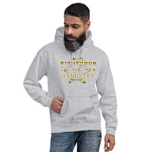 Load image into Gallery viewer, IAtomic Apparel&#39;s Gold Standard Righteous Is The New Gangster Unisex Hoodie